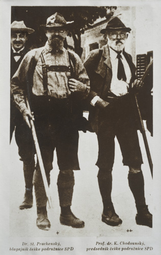 Founders of the Czech society dr. St. Práchenský and prof. K. Chodounský