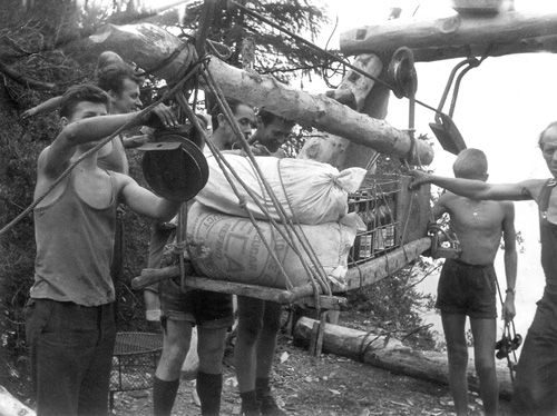 The first ride of the cable car July 26, 1969